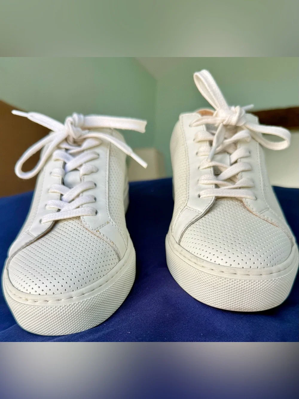 GREATS Royale Perforated White Leather Sneakers Made in Italy Men’s US 8.5 $185